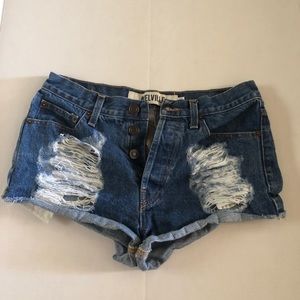 brandy melville ripped denim shorts